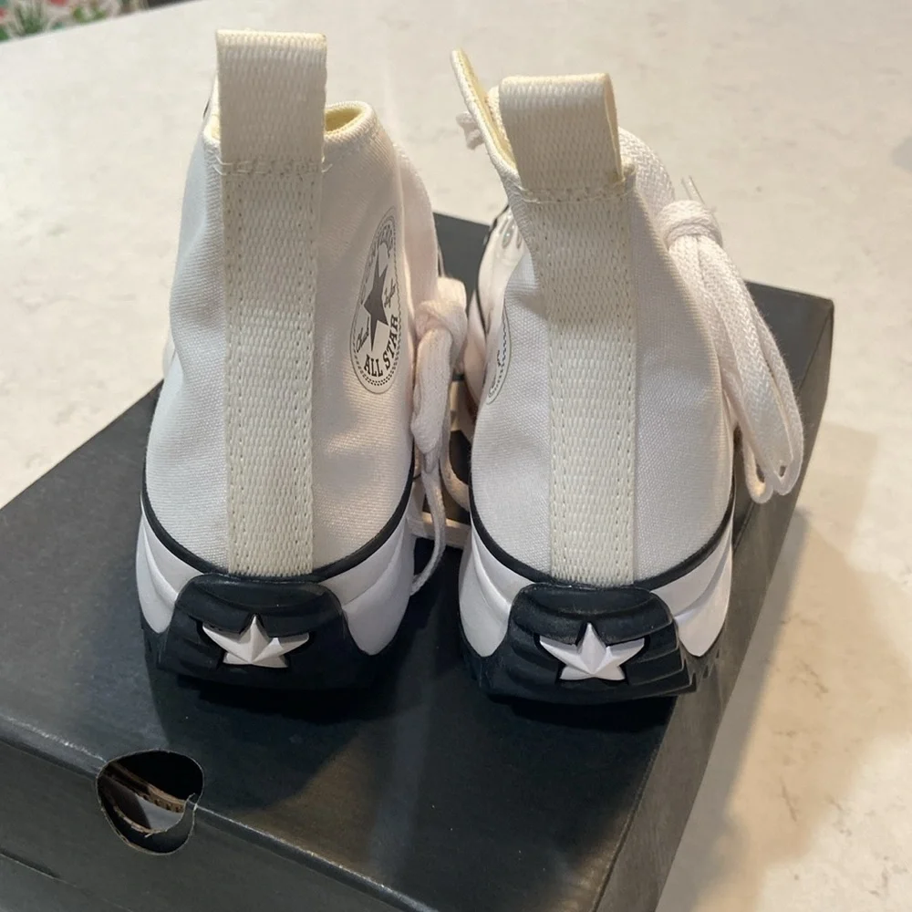 Converse NEW Run Star Hike Hi Women's White Platform Sneakers Size 7